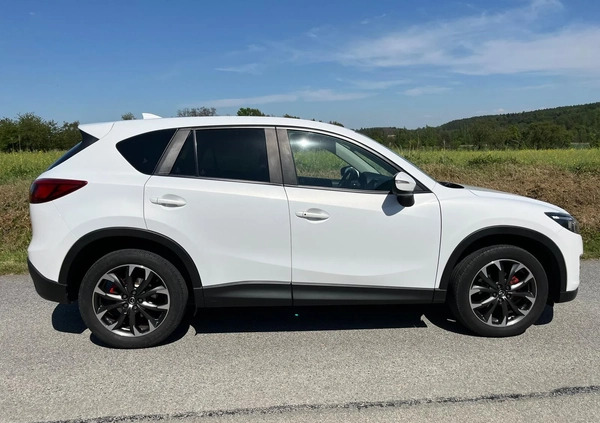 Mazda CX-5 cena 53999 przebieg: 155000, rok produkcji 2015 z Biała małe 742
